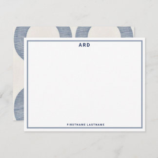 CARTÃO DE NOTAS MONOGRAM PERSONALIZADO PREPPY PAPEL DE CARTA NOTEC