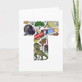 Cartão De Notas Monogram "T" note card