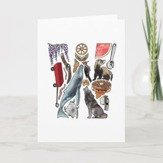 Cartão De Notas Monogram "W" note card