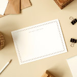 Cartão De Notas Monograma Casual e Minimalista Simples - Duas Fron<br><div class="desc">Monograma Casual e Minimalista Simples Monograma Dois Cartão de Nota de Fronteira perfeito para chefes,  consultores,  profissionais ou empresários.</div>