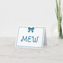 Monograma de Arco Azul e Branco Elegante