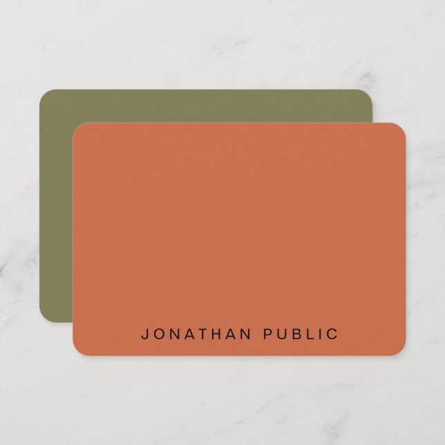 Cartão De Notas Monograma de Cores de Tendência Personalizadas (Frente/Verso)