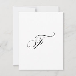 Cartão De Notas Monograma de Letra Minúscula Personalizado "F"