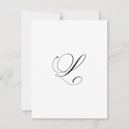 Cartão De Notas Monograma de Letra Minúscula Personalizado "L"