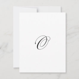 Cartão De Notas Monograma de Letra Minúscula Personalizado "O"
