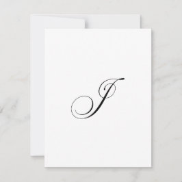 Cartão De Notas Monograma de Letra Personalizada "J"