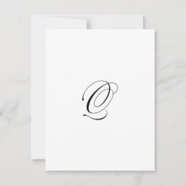 Cartão De Notas Monograma de Roteiro Personalizado "Q"