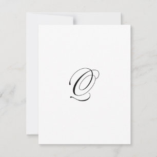 Cartão De Notas Monograma de Roteiro Personalizado "Q"