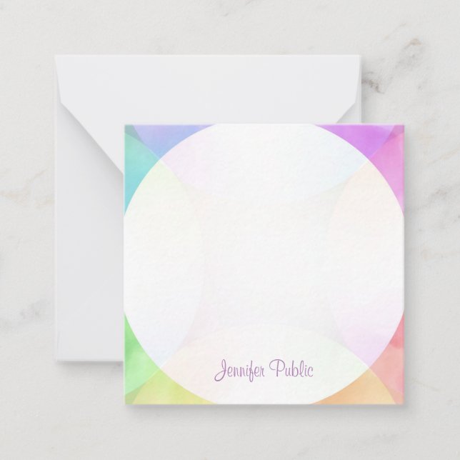 Cartão De Notas Monograma de Script Manuscrito Moderno Elegante (Frente)