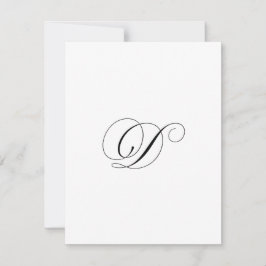 Cartão De Notas Monograma de Script Personalizado "D"