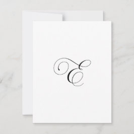 Cartão De Notas Monograma de Script Personalizado "E"