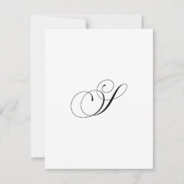 Cartão De Notas Monograma de Script Personalizado "S"