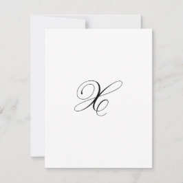 Cartão De Notas Monograma de Script Personalizado "X"