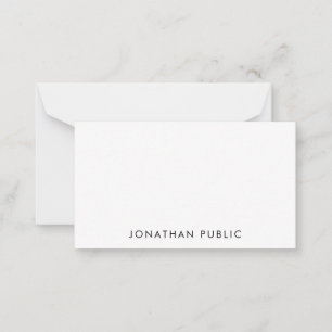 Cartão De Notas Monograma de tipografia mínima elegante