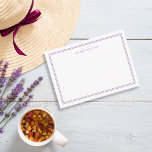 Cartão De Notas Monograma Minimalista Simples Lavanda Dois Limites<br><div class="desc">Monograma Minimalista Simples de Lavanda Dois Cartão de Nota de Fronteira perfeito para chefes,  consultores,  profissionais ou empresários.</div>