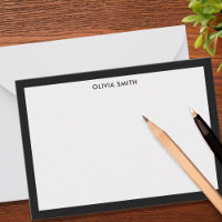 Monograma Moderno de Borda Negra Minimalista