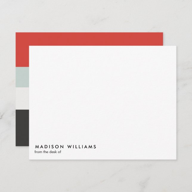 Cartão De Notas monograma,nome, (Frente/Verso)