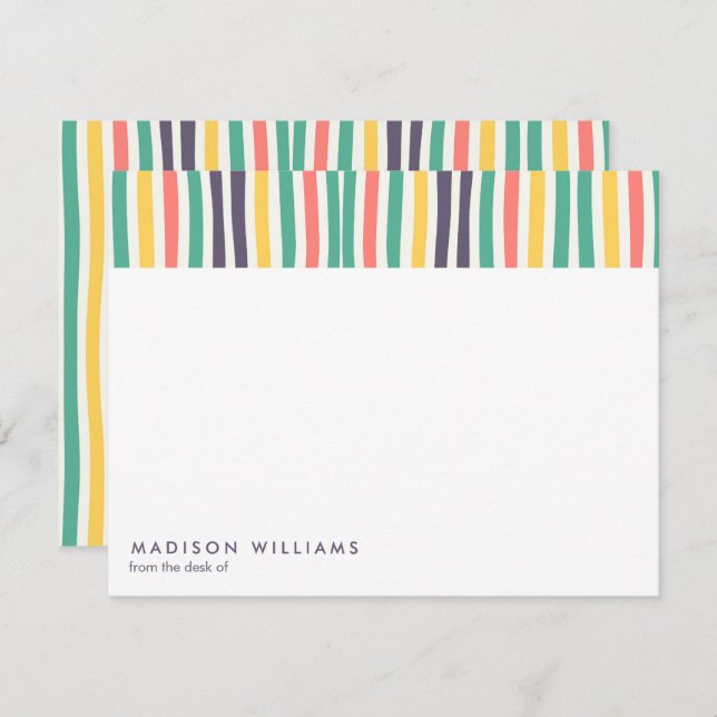 Cartão De Notas monograma,nome, (Frente/Verso)