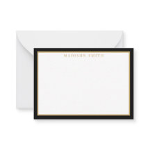 Monograma Preto e Dourado Minimalista