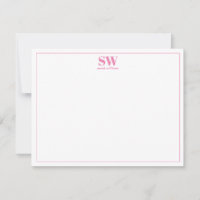 Monograma Simples Papel Personalizado Moderno
