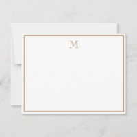 Monograma Vintage com Dupla Borda em Dourado Rústi