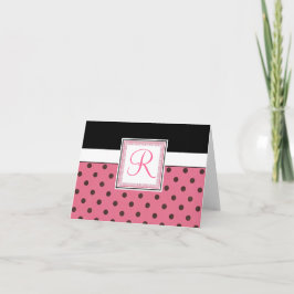 Cartão De Notas Monogrammed initial notecard