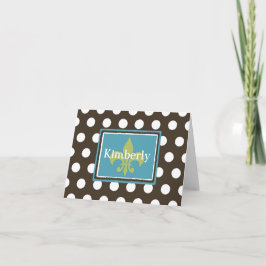 Cartão De Notas Monogrammed name notecard