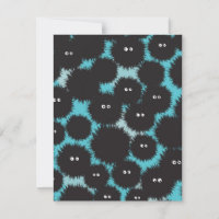 Monstros engraçados e pretos