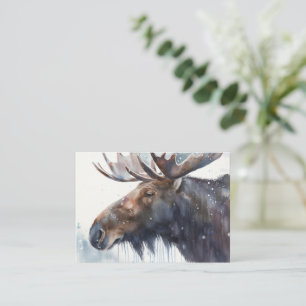 Cartão De Notas Moose de inverno