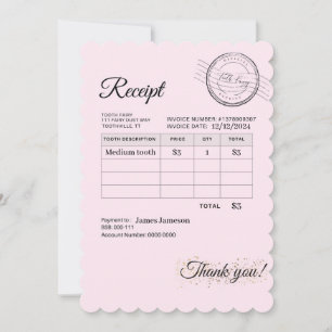 Cartão De Notas Motoveleiros de recebimento de pagamento de fada m