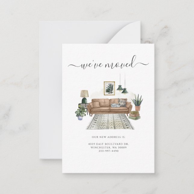 Cartão De Notas Movimentamos a Sala de Estar em Quadrinhos (Frente)