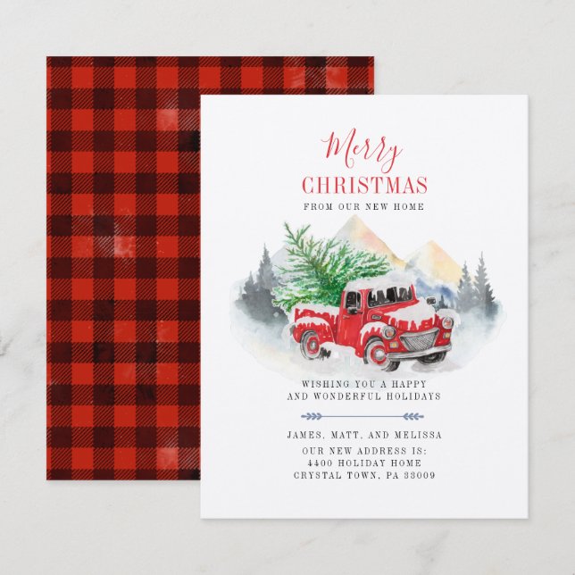 Cartão De Notas Movimentamos Férias de Natal Anunciando (Frente/Verso)