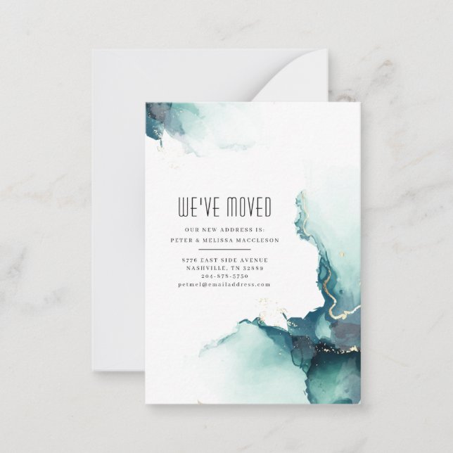 Cartão De Notas Movimentamos o lançamento Abstrato Moderno em movi (Frente)