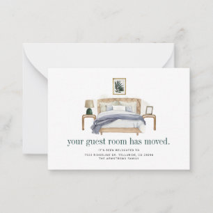 Cartão De Notas Movimentamos o quarto de hóspedes
