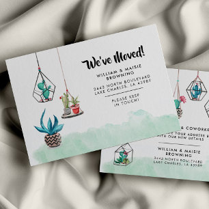 Cartão De Notas Movimentamos Plantas de Cores d'Água Mudando Anúnc