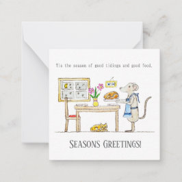 Cartão De Notas Mr Hiddle Cooks Turkey Season Greetings