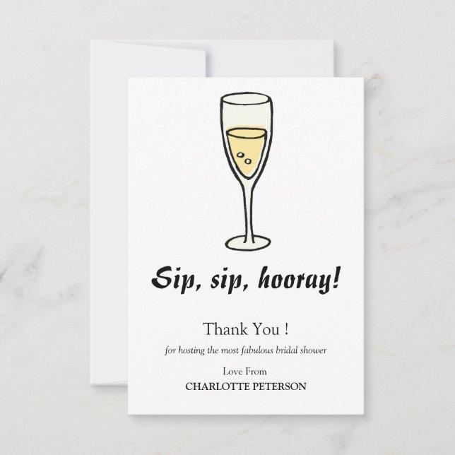 Cartão De Notas Muito obrigado ao Chá de panela Simples (Frente)