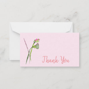 Cartão De Notas Muito obrigado. Arte moderna da flor de lótus