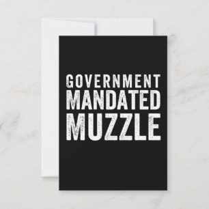 Cartão De Notas Muzzle Mandado pelo governo