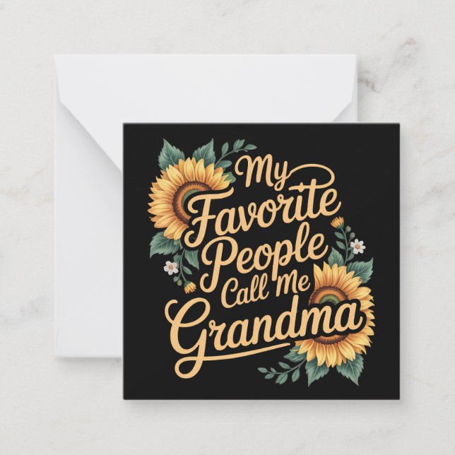 Cartão De Notas My Favorite People Call Me Grandma Mother's Day (Frente)
