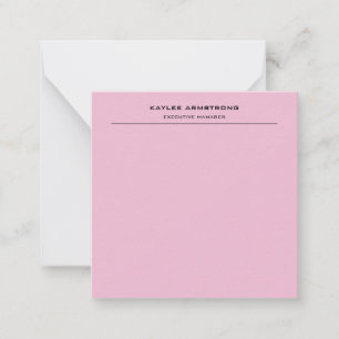 Cartão De Notas Na moda simples Rosa claro profissional