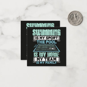 Cartão De Notas Nadar É Meu Esporte A Piscina É Minha Casa