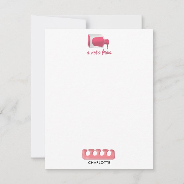 Cartão De Notas Nails Manicure Pedicure Beauty Salon  (Frente)