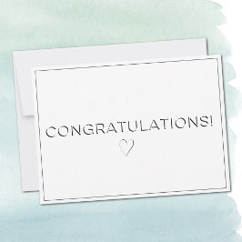 Cartão De Notas Name, Address || Bright White Congratulations Flat