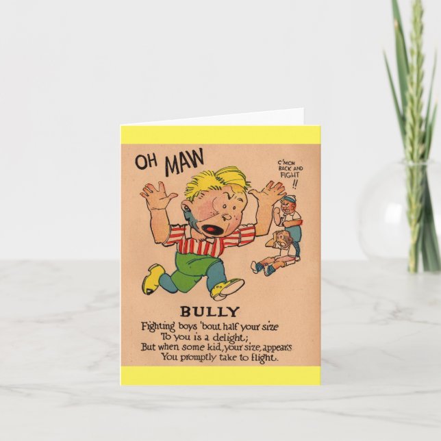 Cartão De Notas namorados do vinagre dos anos 30: a intimidação (Frente)