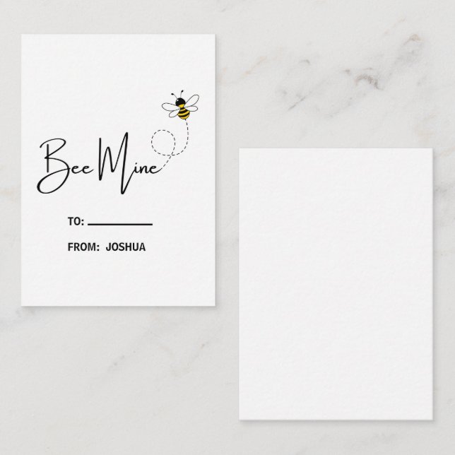 Cartão De Notas Namorados Personalizado para Crianças Bonitas (Frente/Verso)