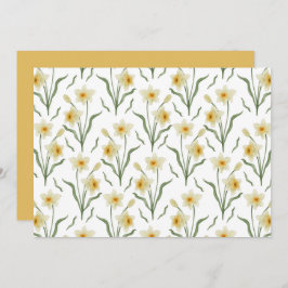 Cartão De Notas Narcissus Floral Botanical Note Card