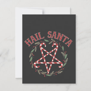 Cartão De Notas Natal do Diabo Hail Satan Krampus Natal Doces