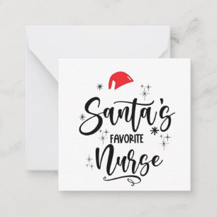 Cartão De Notas Natal do Enfermeiro Favorito do Papai Noel