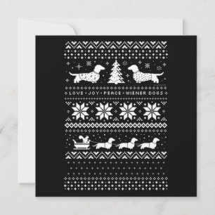 Cartão De Notas Natal dos Dachshunds